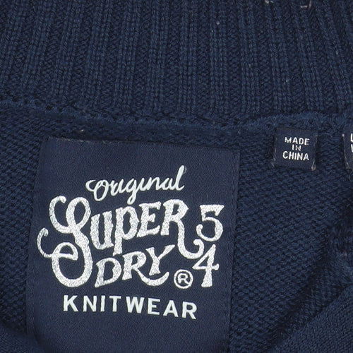 Superdry Women's Multicoloured Fair Isle Half Zip Ski Jumper Size 16