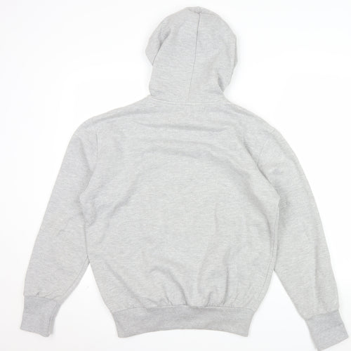 FCUK Women Grey Pullover Hoodie Cotton Polyester Size M Casual