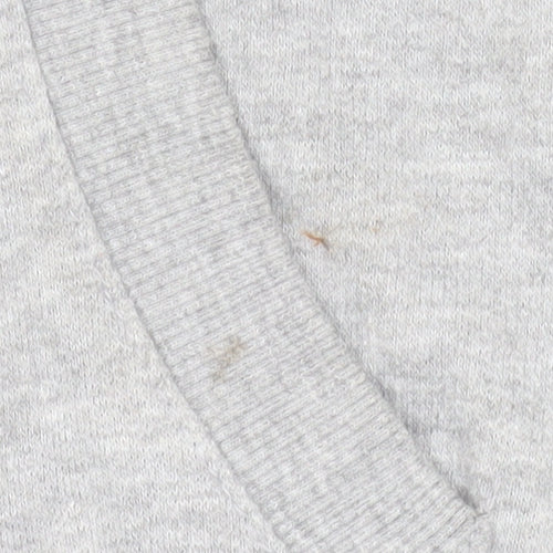 FCUK Women Grey Pullover Hoodie Cotton Polyester Size M Casual