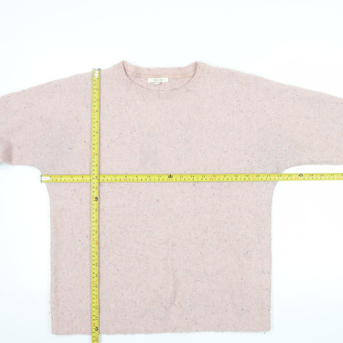 White Stuff Women's Pink Wool Blend Crew Neck Jumper Size 14