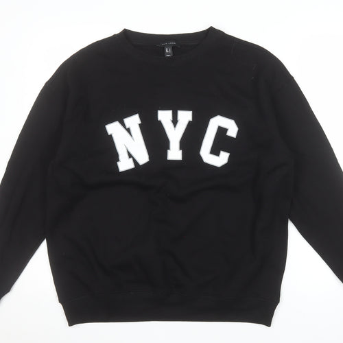 New Look Men's Black NYC Graphic Pullover Sweatshirt Size S