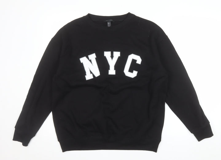 New Look Men's Black NYC Graphic Pullover Sweatshirt Size S