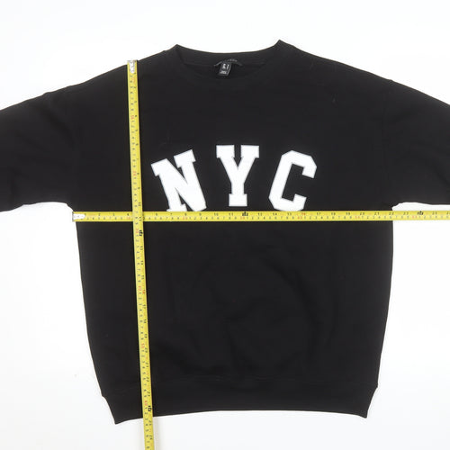 New Look Men's Black NYC Graphic Pullover Sweatshirt Size S