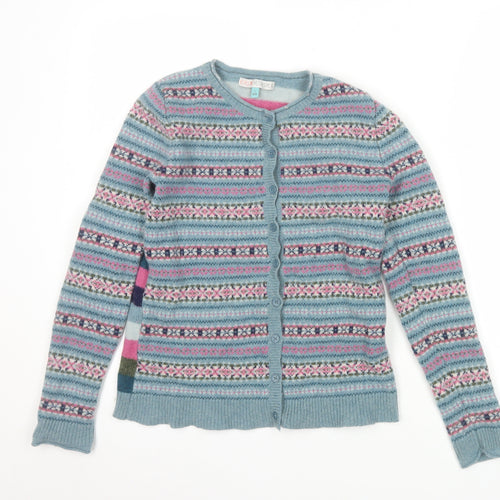 He Loves Me Women’s Multicoloured Wool Blend Fair Isle Cardigan Size 10