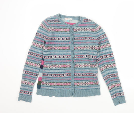 He Loves Me Women’s Multicoloured Wool Blend Fair Isle Cardigan Size 10