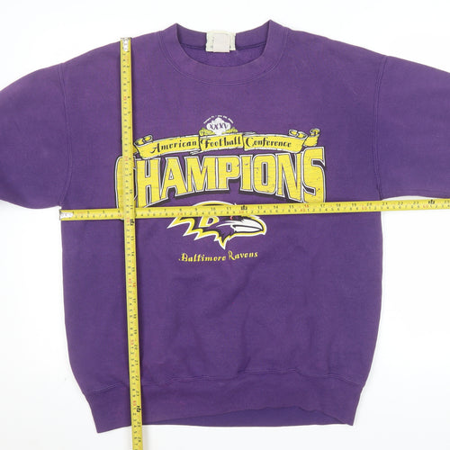 Lee Sport Men's Purple Baltimore Ravens Champions Sweatshirt M Vintage