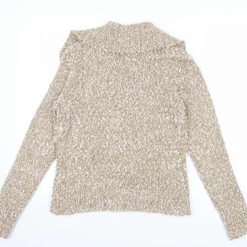 Felicia Collection Women’s Beige Chunky Knit Button Cardigan Size S