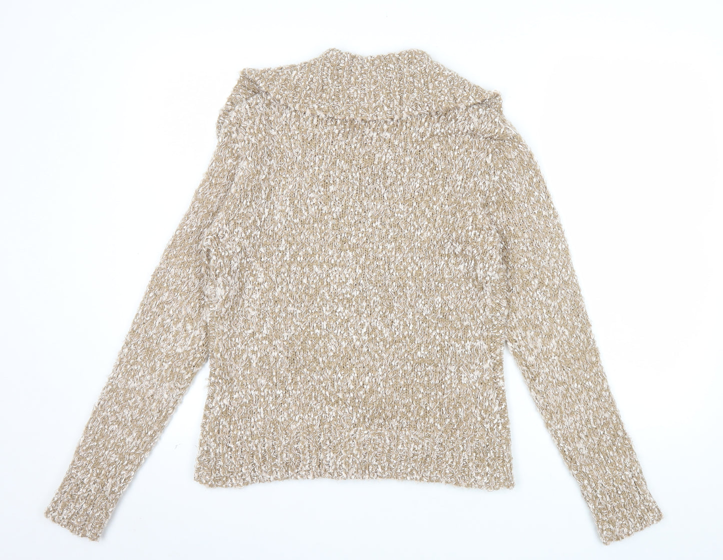 Felicia Collection Women’s Beige Chunky Knit Button Cardigan Size S