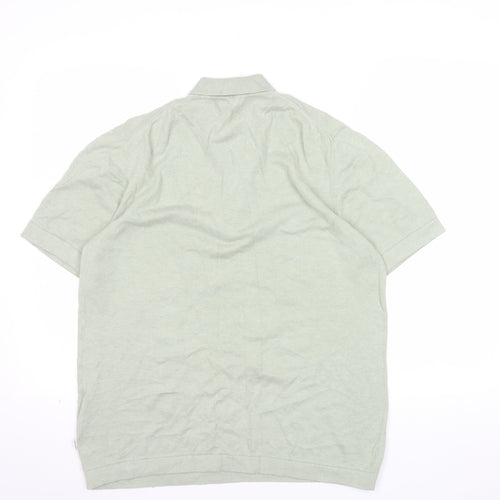 Jack & Jones Men’s Green 1/4 Zip Knit Polo Shirt Size L