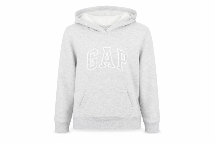 Gap Women Light Grey Pullover Hoodie L Soft Cotton Blend Casual