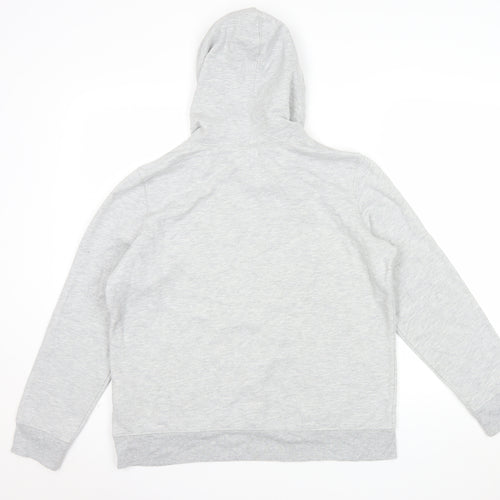 GAP Women Light Grey Pullover Hoodie L Soft Cotton Blend Casual
