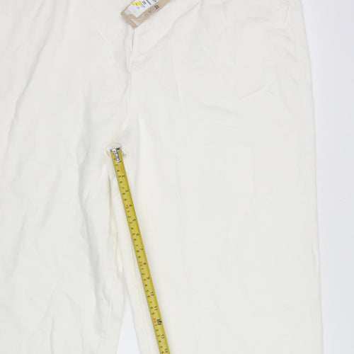 Marks and Spencer Women’s White Cropped Canvas Jeans Size 20