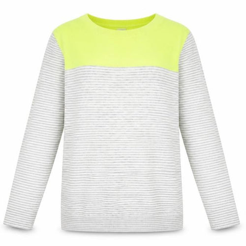 Gap Womens Grey Striped Wool Blend Crew Neck Pullover Jumper L
