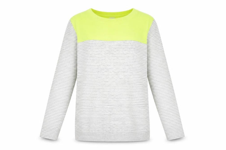 Gap Womens Grey Striped Wool Blend Crew Neck Pullover Jumper L