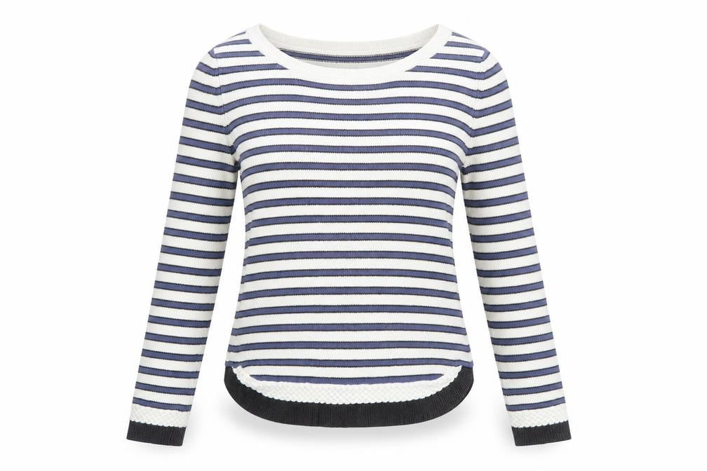 Front view of Maison Jules Women's Multicoloured Striped Knit Jumper M