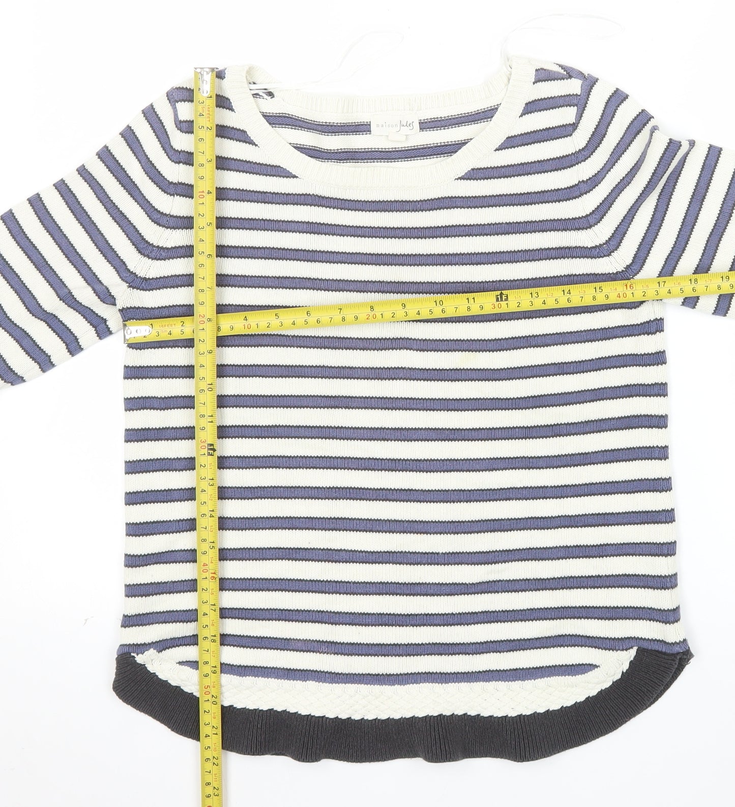 Maison Jules Women's Multicoloured Striped Knit Jumper M