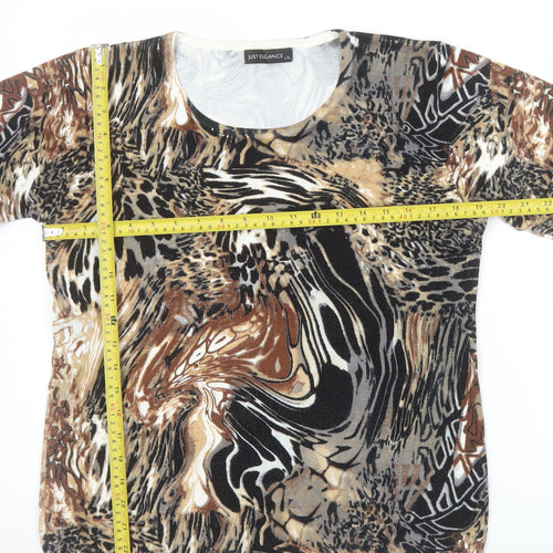Just Elegance Women’s Multicoloured Animal Print L Jumper
