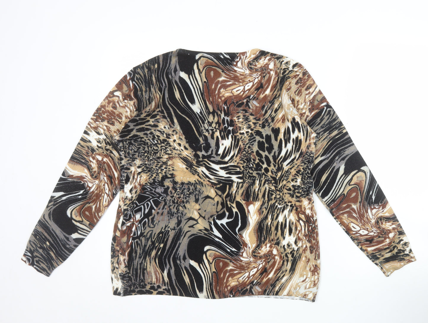 Just Elegance Women’s Multicoloured Animal Print L Jumper