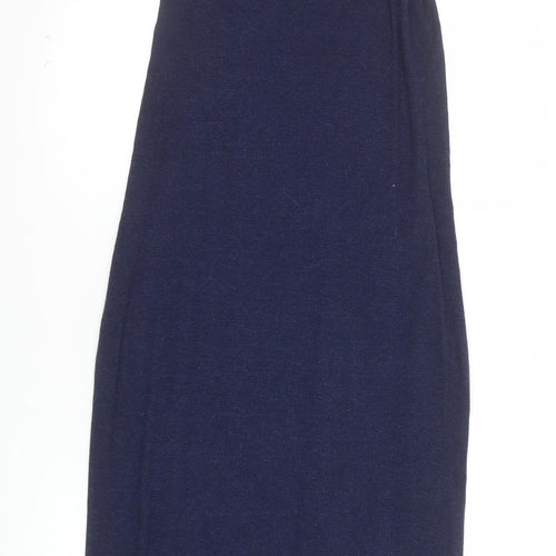 Kaliko Women’s Blue Viscose Slip Dress Size 12 Sleeveless Stretch Knit