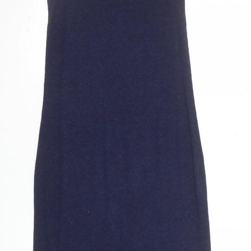 Kaliko Women’s Blue Viscose Slip Dress Size 12 Sleeveless Stretch Knit