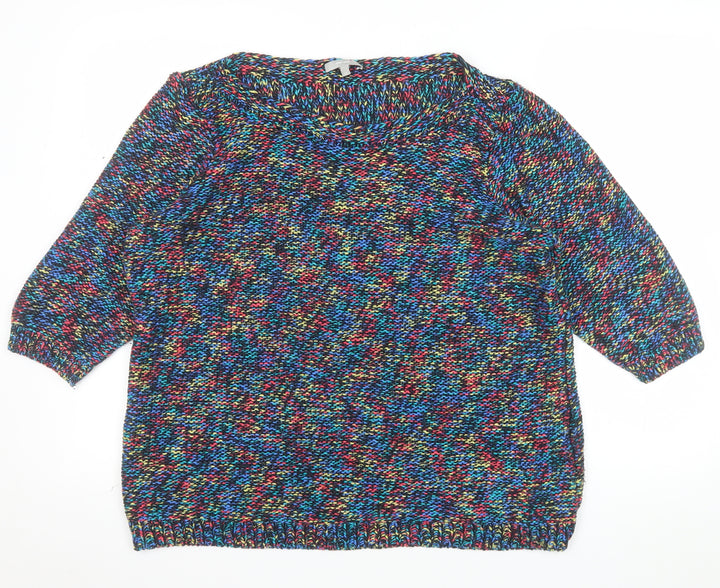 Marks and Spencer Per Una Women’s Multicoloured Chunky Knit Jumper Size 22