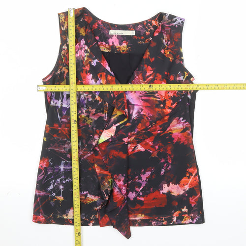 Karen Millen Women’s Multicoloured Floral Wrap Blouse Size 10
