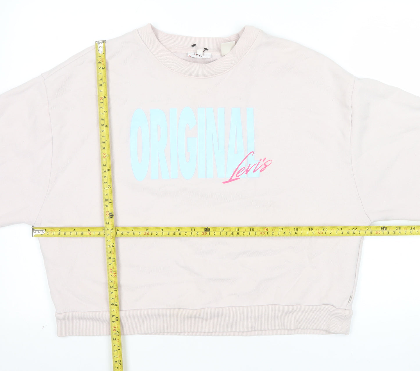 Levi's Women's Beige Original Logo Pullover Sweatshirt M