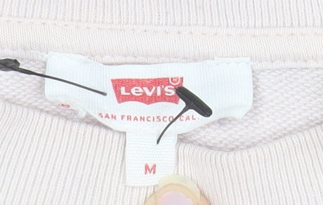 Levi's Women's Beige Original Logo Pullover Sweatshirt M