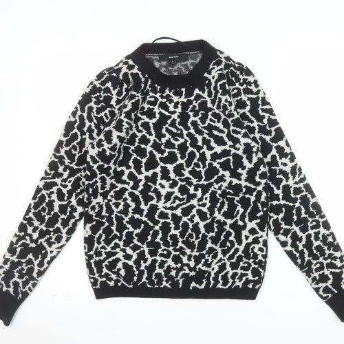 Vero Moda Women’s Black Animal Print Knit Jumper Size S