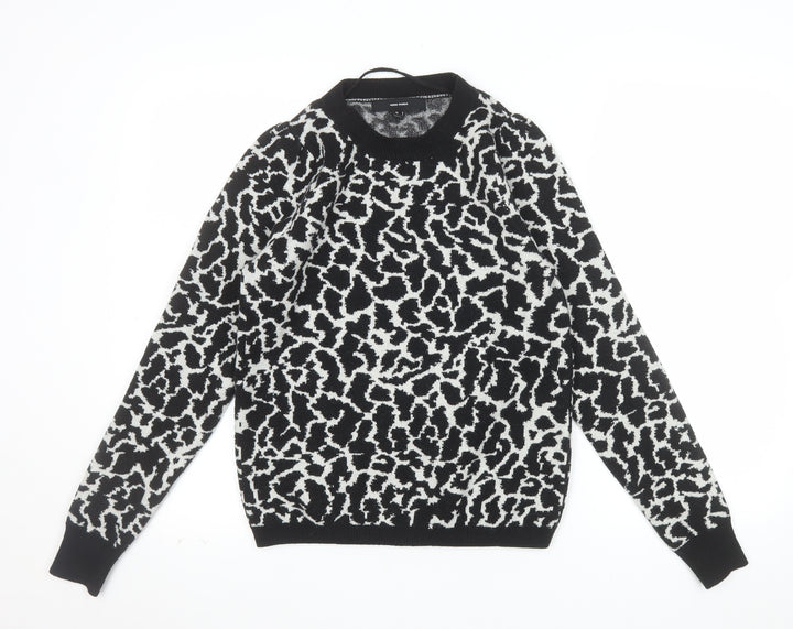 Vero Moda Women’s Black Animal Print Knit Jumper Size S