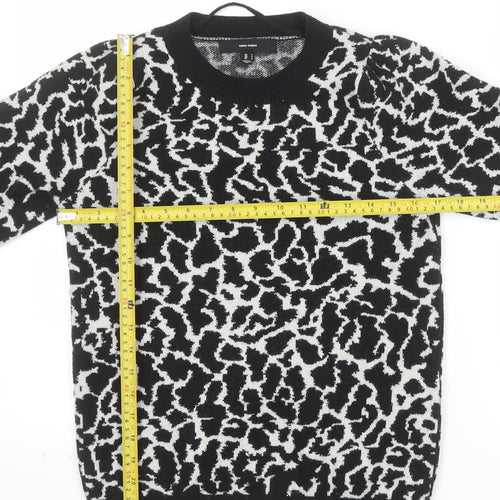 Vero Moda Women’s Black Animal Print Knit Jumper Size S