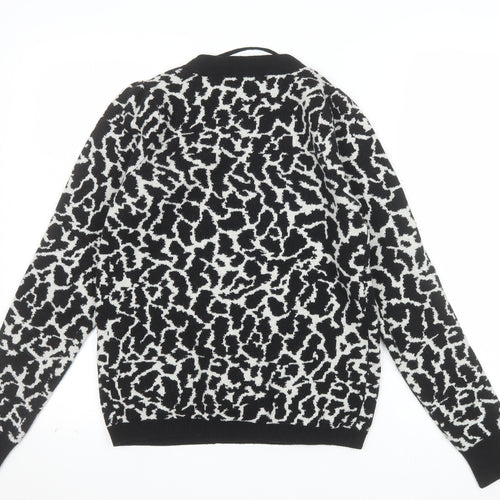 Vero Moda Women’s Black Animal Print Knit Jumper Size S