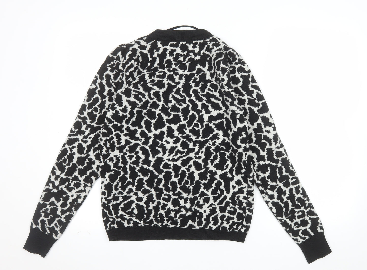Vero Moda Women’s Black Animal Print Knit Jumper Size S