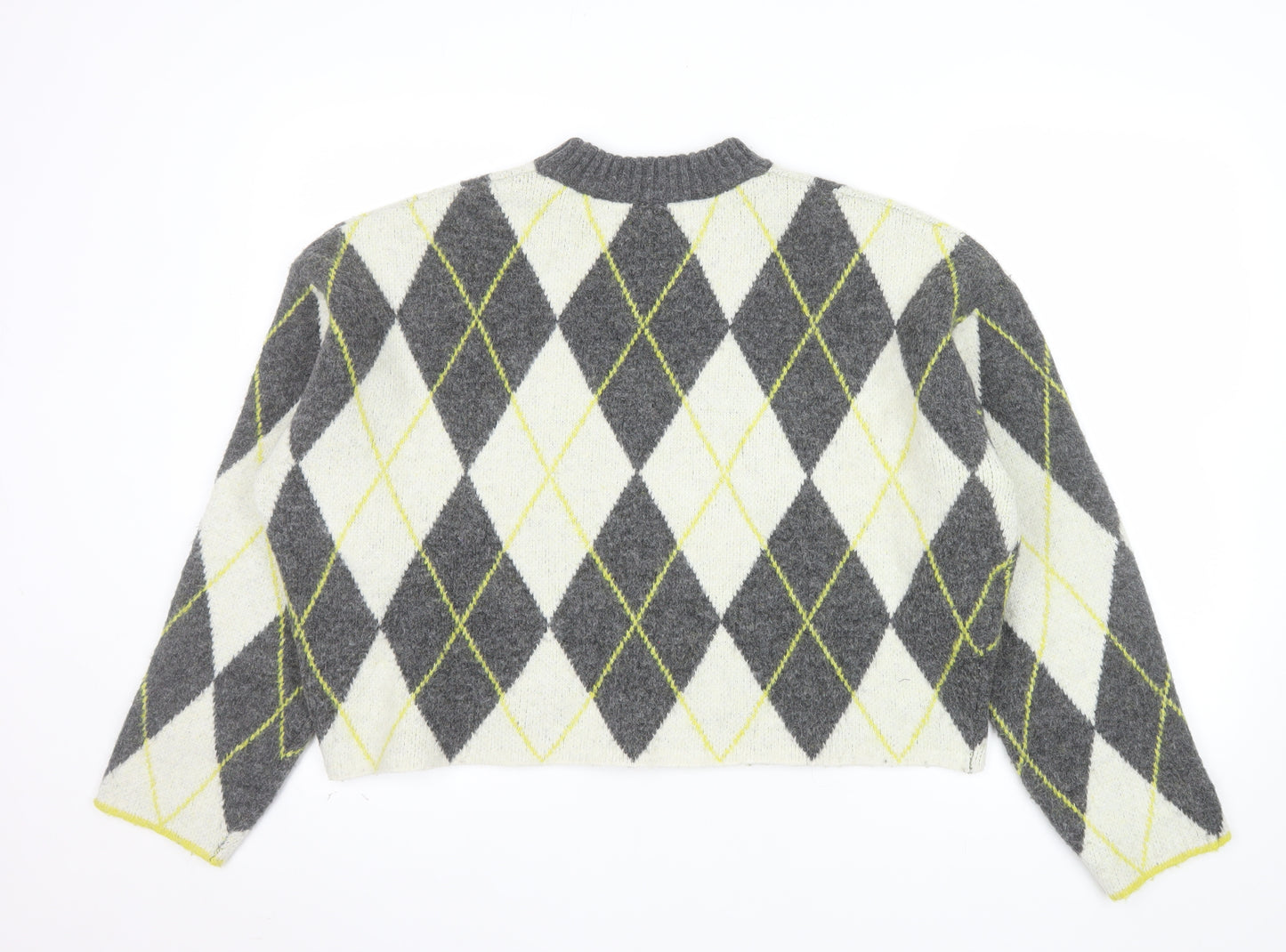 Pringle of Scotland x H&M Women’s Grey Argyle Knit Jumper Size S