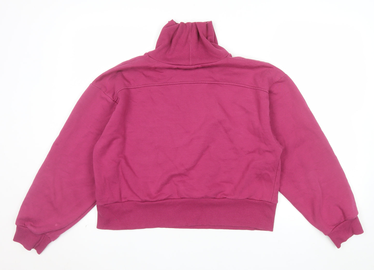 Hype Womens Magenta Long Sleeve Roll Neck Pullover Sweatshirt Size 14