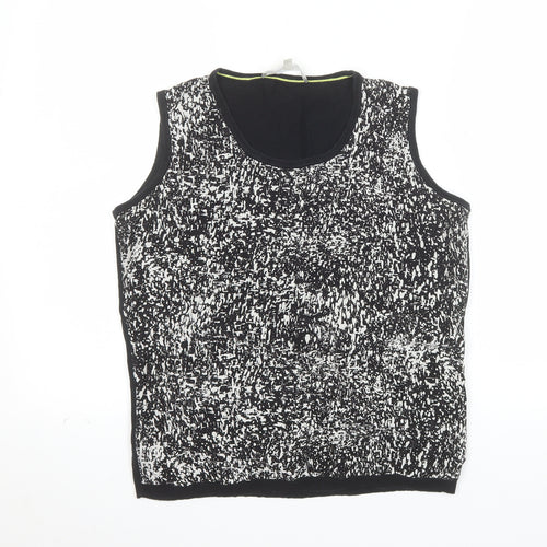 Fenn Wright Manson Women's Black Silk Cotton Sleeveless Tank Top Size 14