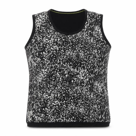 Front view of Fenn Wright Manson Women's Black Silk Cotton Sleeveless Tank Top, size 14