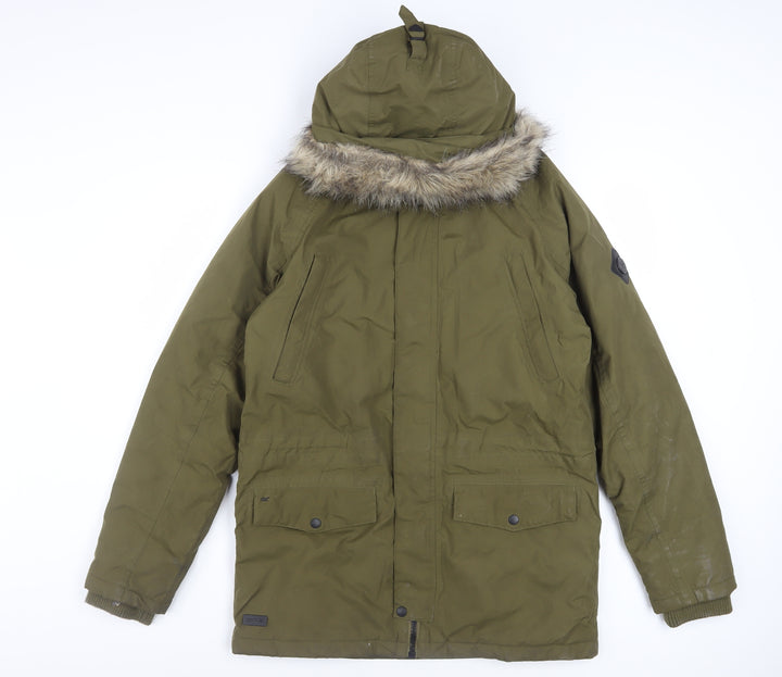 Regatta Women's Green Parka Jacket S Hooded Fur Trim Winter Coat
