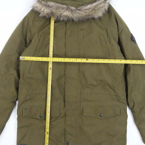 Regatta Women's Green Parka Jacket S Hooded Fur Trim Winter Coat