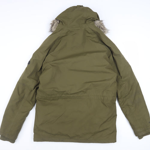 Regatta Women's Green Parka Jacket S Hooded Fur Trim Winter Coat