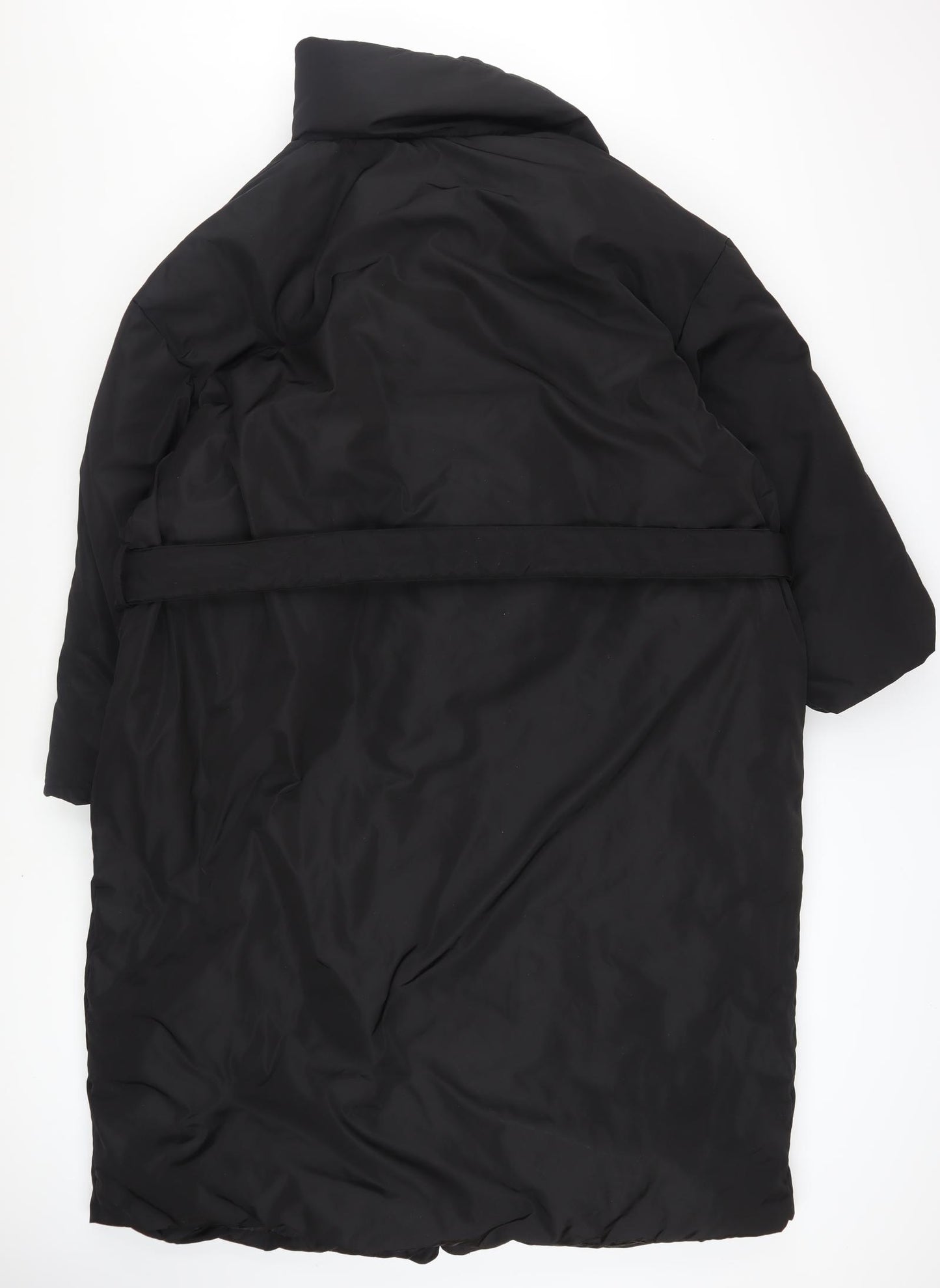 George Women’s Black Long Belted Puffer Coat XL 20-22