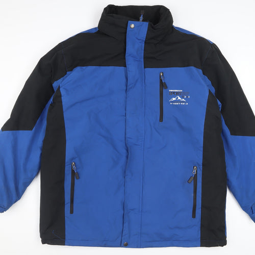 Atlas For Men Blue Black Waterproof Winter Parka Jacket Men's L