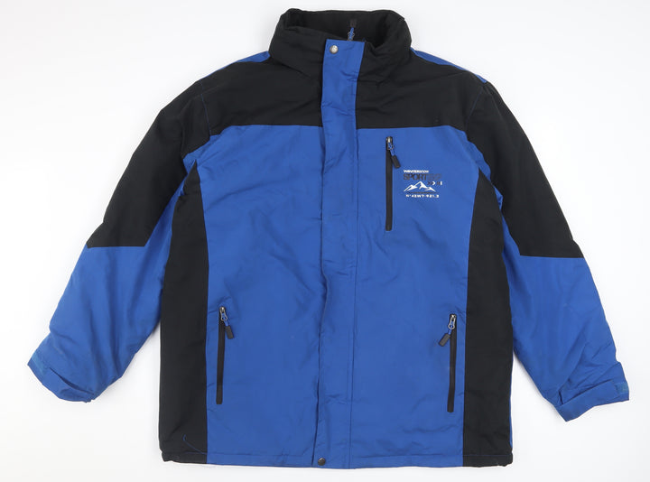 Atlas For Men Blue Black Waterproof Winter Parka Jacket Men's L