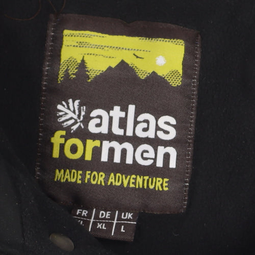 Atlas For Men Blue Black Waterproof Winter Parka Jacket Men's L
