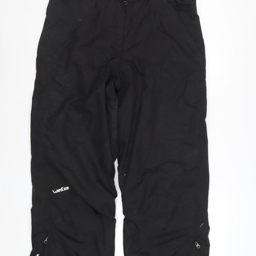 Wedze Men's Black Snow Pants Size M Insulated Ski Trousers
