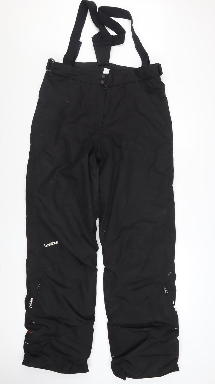 Wedze Men's Black Snow Pants Size M Insulated Ski Trousers
