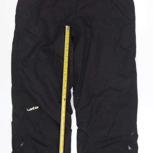 Wedze Men's Black Snow Pants Size M Insulated Ski Trousers