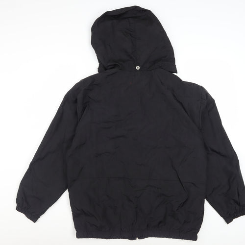 Claudia Barnes Sport Men's Black M Nylon Hooded Windbreaker Jacket