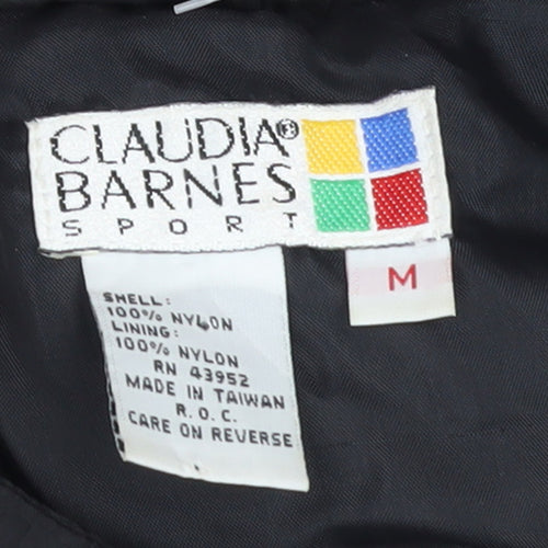 Claudia Barnes Sport Men's Black M Nylon Hooded Windbreaker Jacket