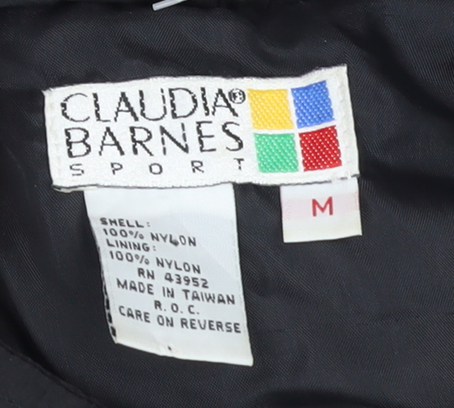 Claudia Barnes Sport Men's Black M Nylon Hooded Windbreaker Jacket